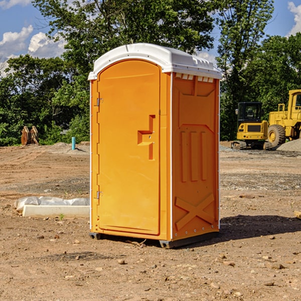 how often are the portable restrooms cleaned and serviced during a rental period in Clark Missouri